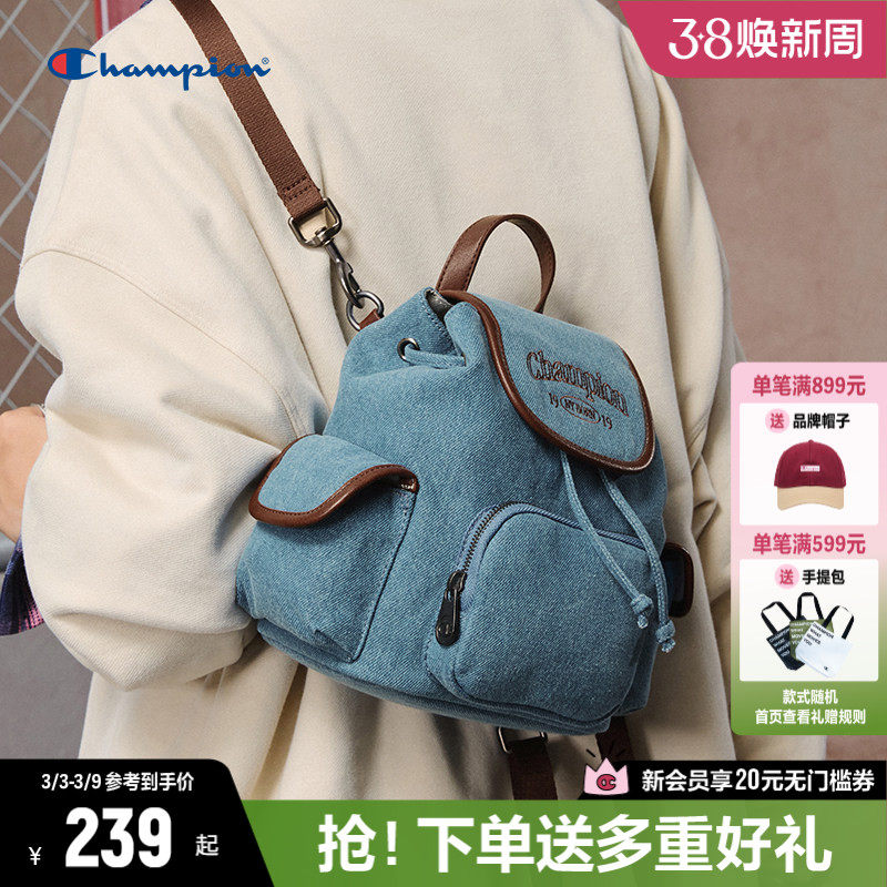 Champion冠军双肩包女2026春夏新款大容量包包韩系包复古通勤背包