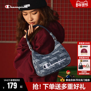 Champion冠军单肩包女包月牙包冬季新款牛角包挎包腋下包斜挎包