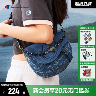 Champion冠军包包老花单肩包斜挎包手提包女包 丹宁老花系列