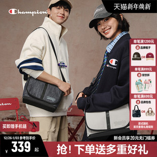 Champion冠军战术邮差包男26新款 简约单肩包女斜挎包 运动包包时尚