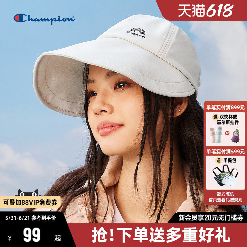 Champion冠军鸭舌帽女夏季新款休闲遮阳马术帽防晒帽子那女同款