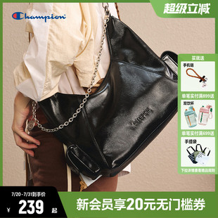 Champion冠军斜挎包女2025年新款单肩包帆布包托特包女包包大容量