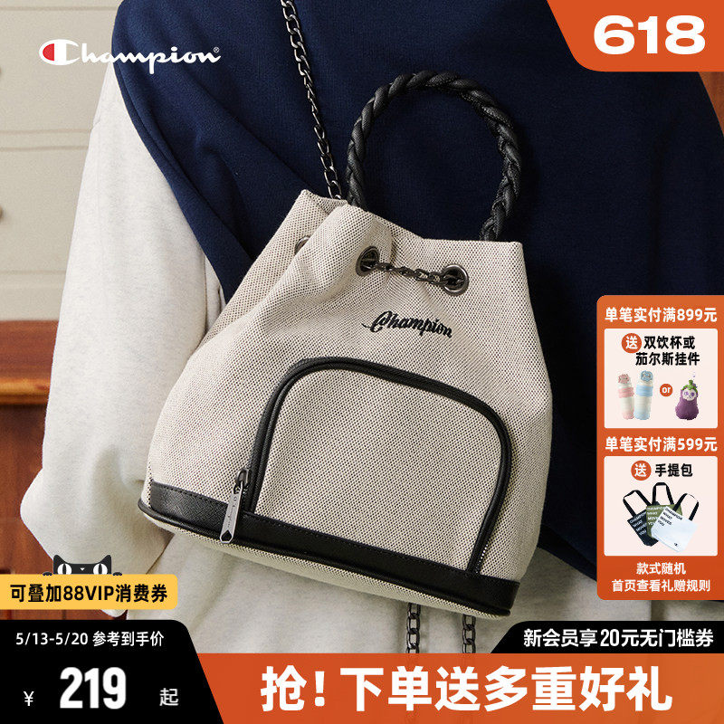Champion冠军双肩包女2026春夏新款简约通勤帆布包手提包