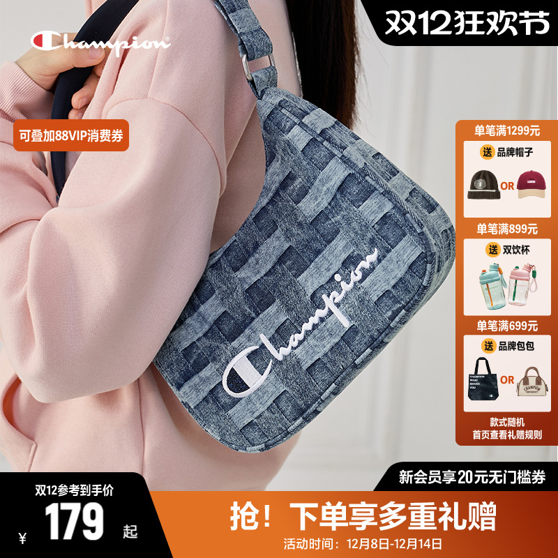 Champion冠军腋下包女2025夏季新款时尚手提包满印单肩包时尚女包