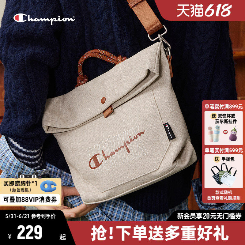 Champion冠军单肩包女2026春夏新款百搭通勤包包手提包斜挎包包男
