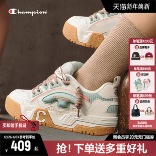 休闲鞋 文韬同款 2025厚底运动鞋 齿轮面包鞋 男 Champion冠军女板鞋