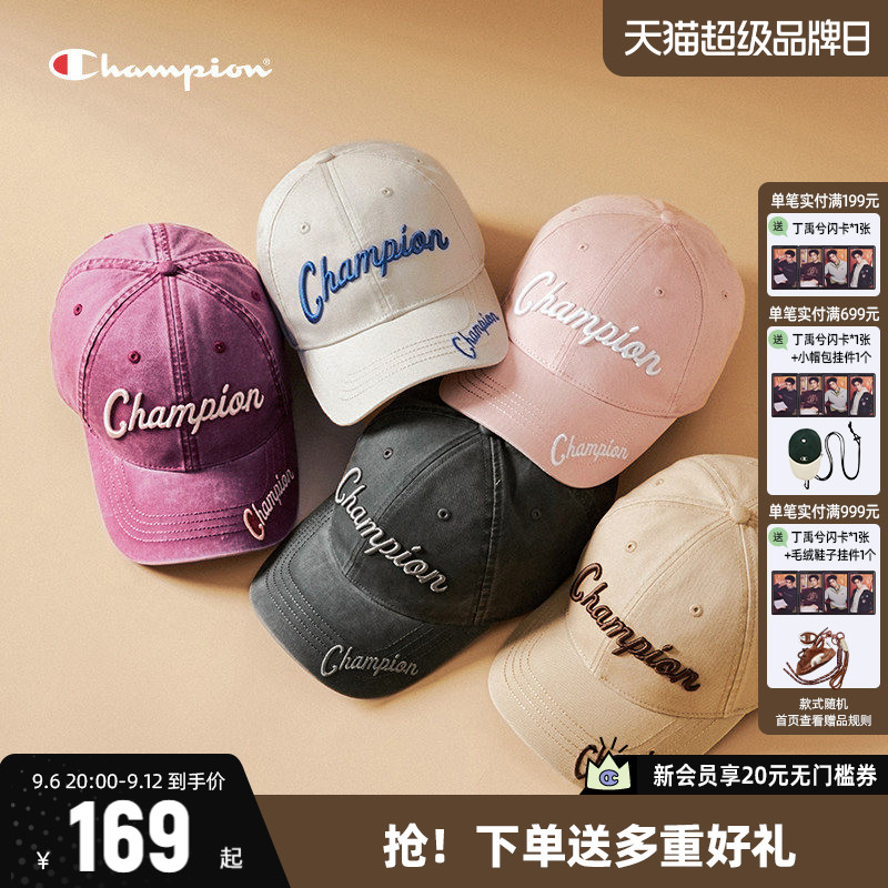 Champion冠军鸭舌帽美式女2026新款复古休闲时尚遮阳棒球帽子