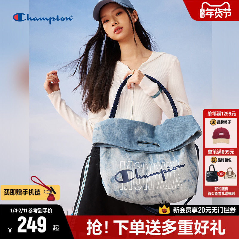 Champion冠军单肩包2025年秋冬新款女休闲时尚手提包大容量斜挎包