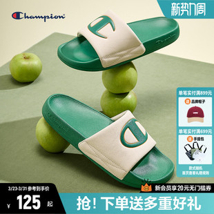 防滑拖鞋 Champion冠军时尚 休闲女款 户外一字拖厚底沙滩拖鞋 男 拖鞋