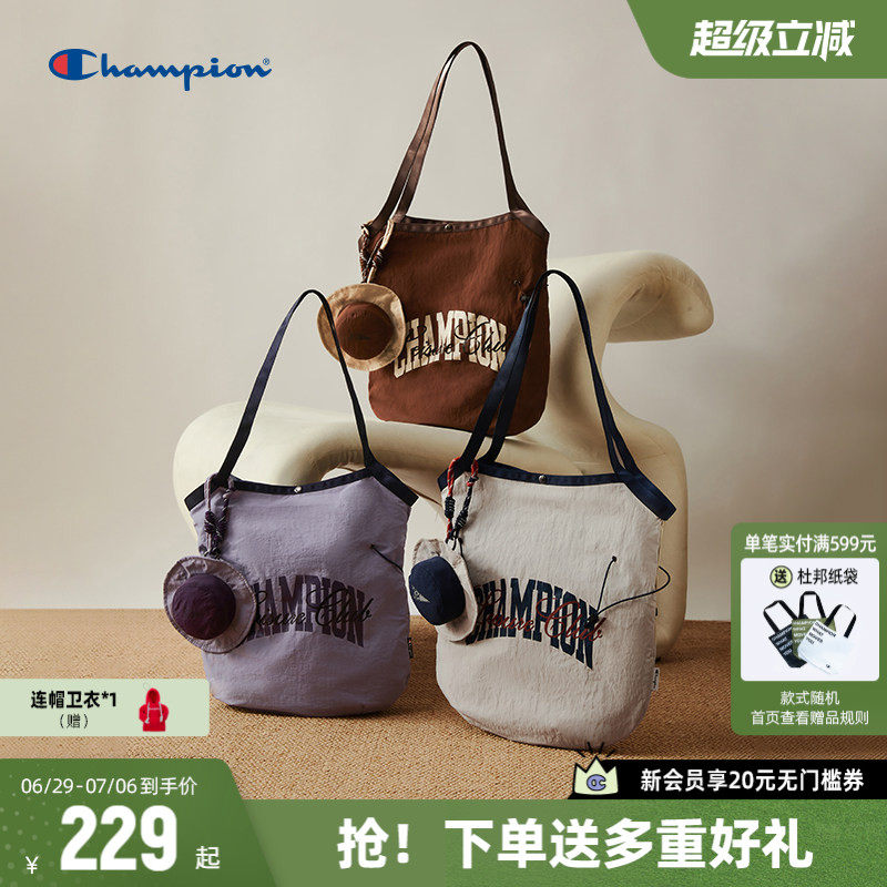 Champion冠军单肩包2026年夏季新款大容量通勤包包女托特包手提包