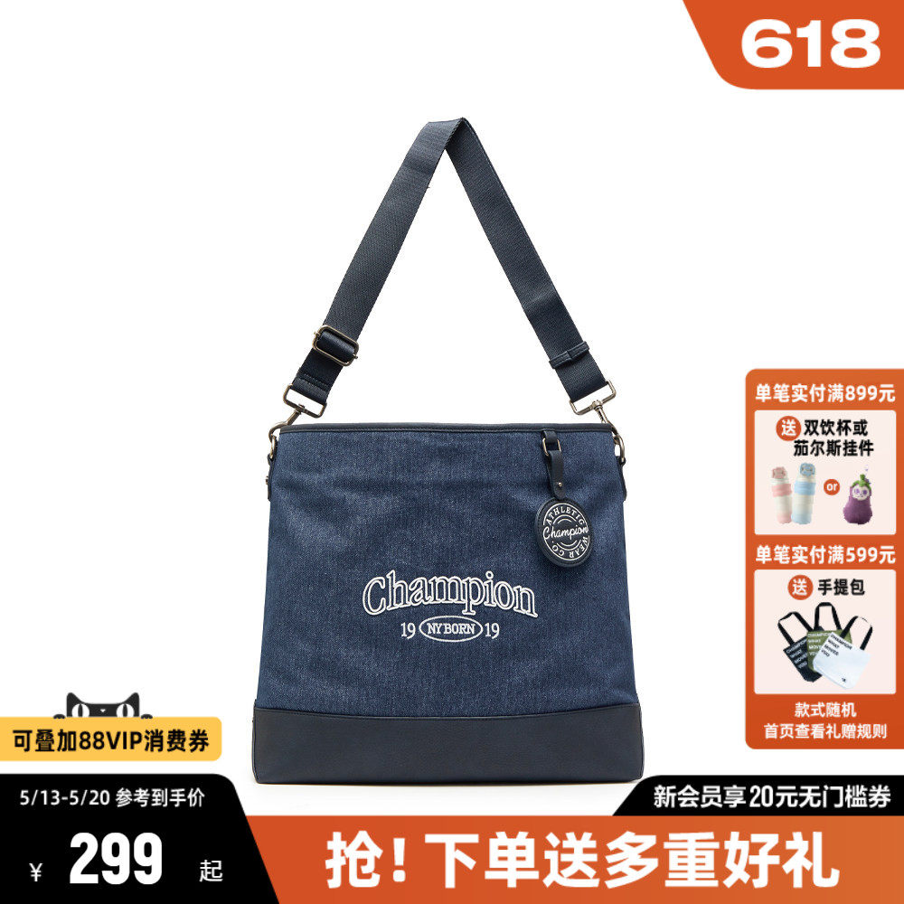 Champion冠军斜挎包女2026年新款单肩包帆布包托特包女包