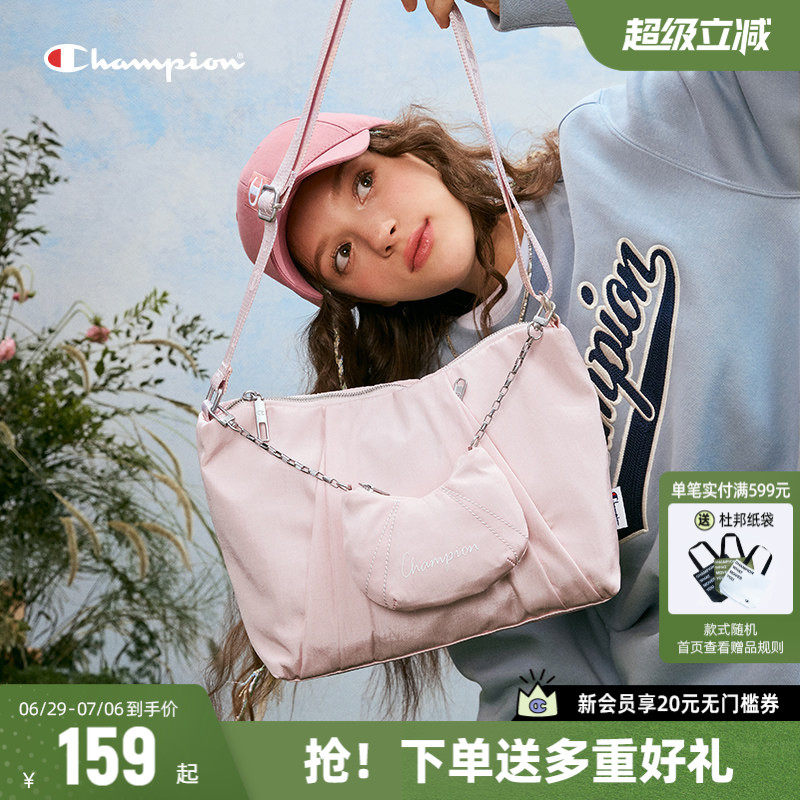 Champion冠军斜挎包女2026夏季新款单肩包幸运饼干包包帆布包斜挎