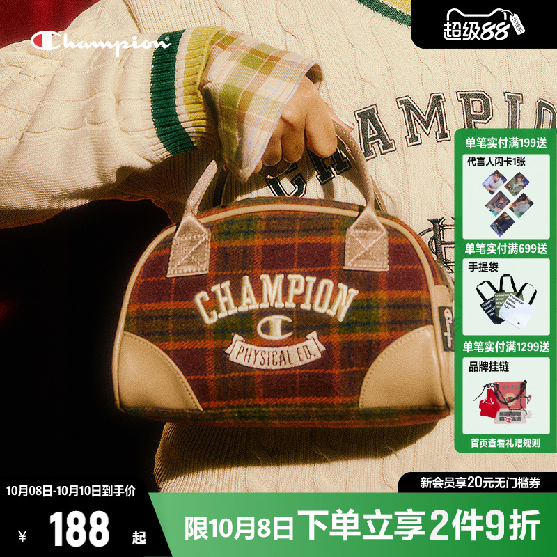 Champion复古加大刺绣斜挎包