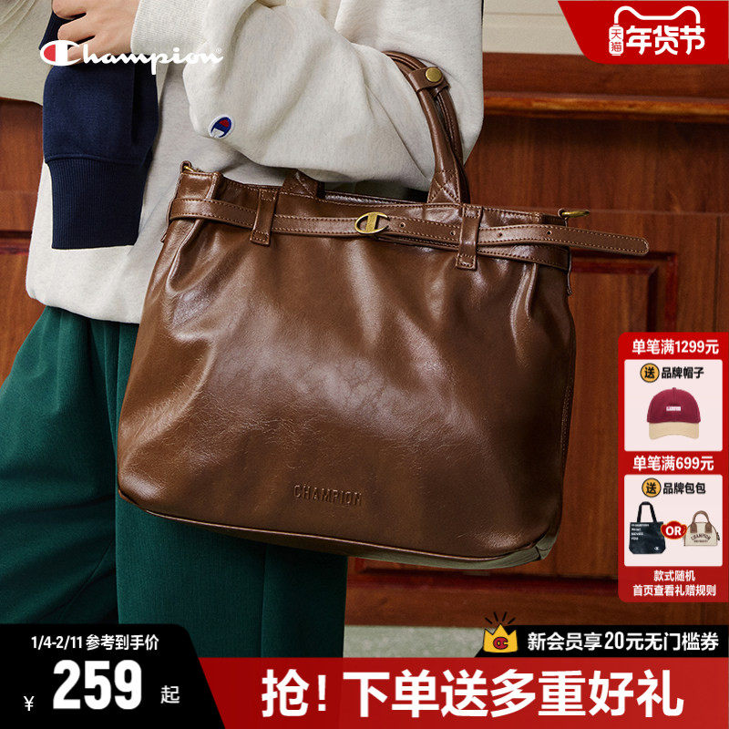 Champion冠军手提包女26新款单肩包大容量斜挎包通勤电脑包公文包