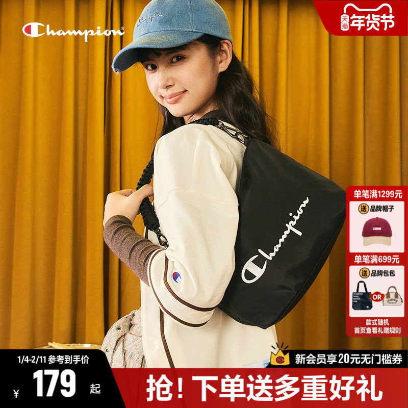 Champion冠军单肩包女2025冬季新款百搭休闲包包帆布包单肩包