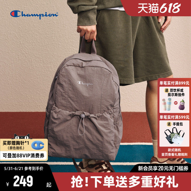 Champion冠军双肩包女2026夏季新款书包男休闲户外校园背包通勤包