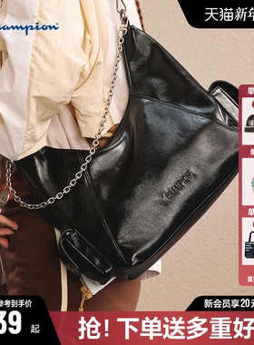 Champion冠军大容量斜挎包新款女包单肩包帆布包托特包通勤包包
