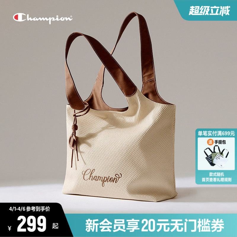 Champion冠军单肩包2026春季新款女牛仔包通勤容量斜挎包男包包