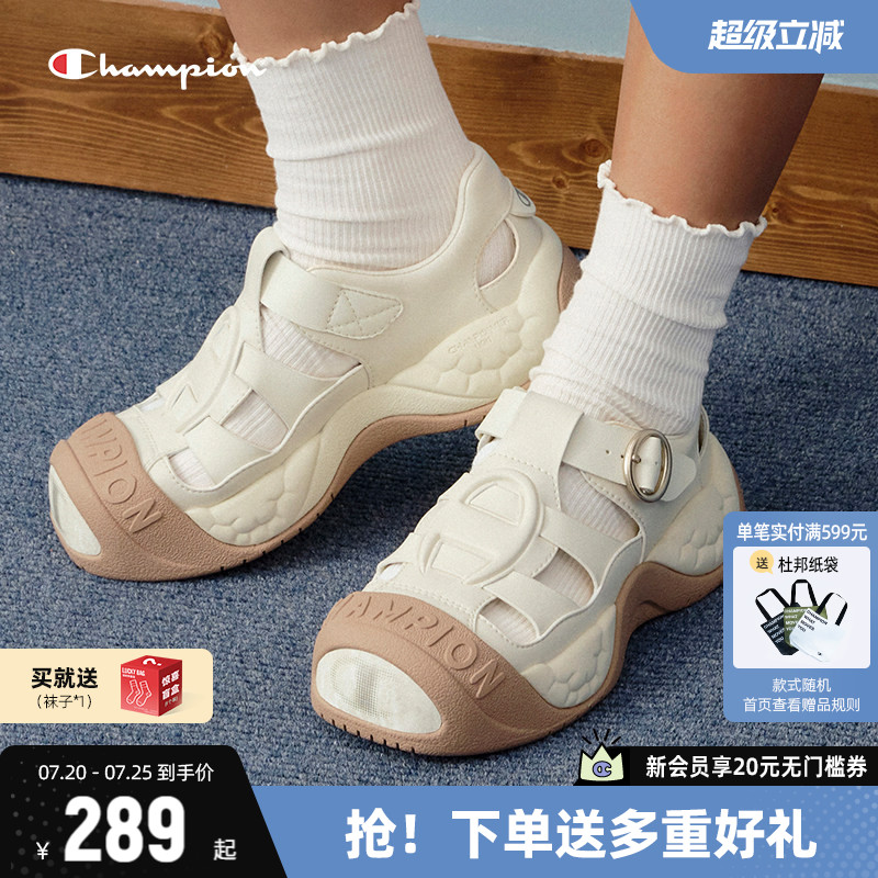 Champion猪鼻厚底凉鞋休闲鞋