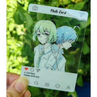 小绿和小蓝周边 绿蓝双人透卡 企/快乐爪娃子