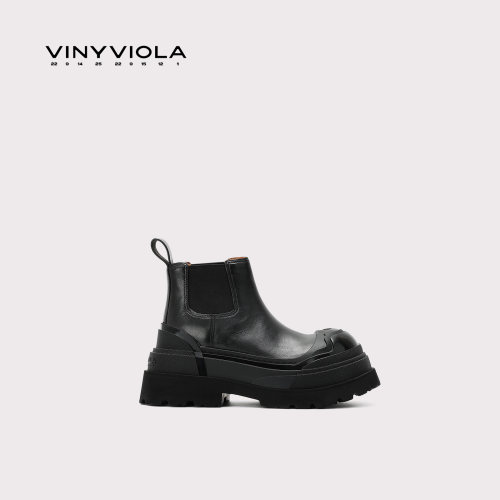 【赵丽颖杨紫赵露思同款】VINYVIOLA维尼维拉切尔西厚底增高短靴