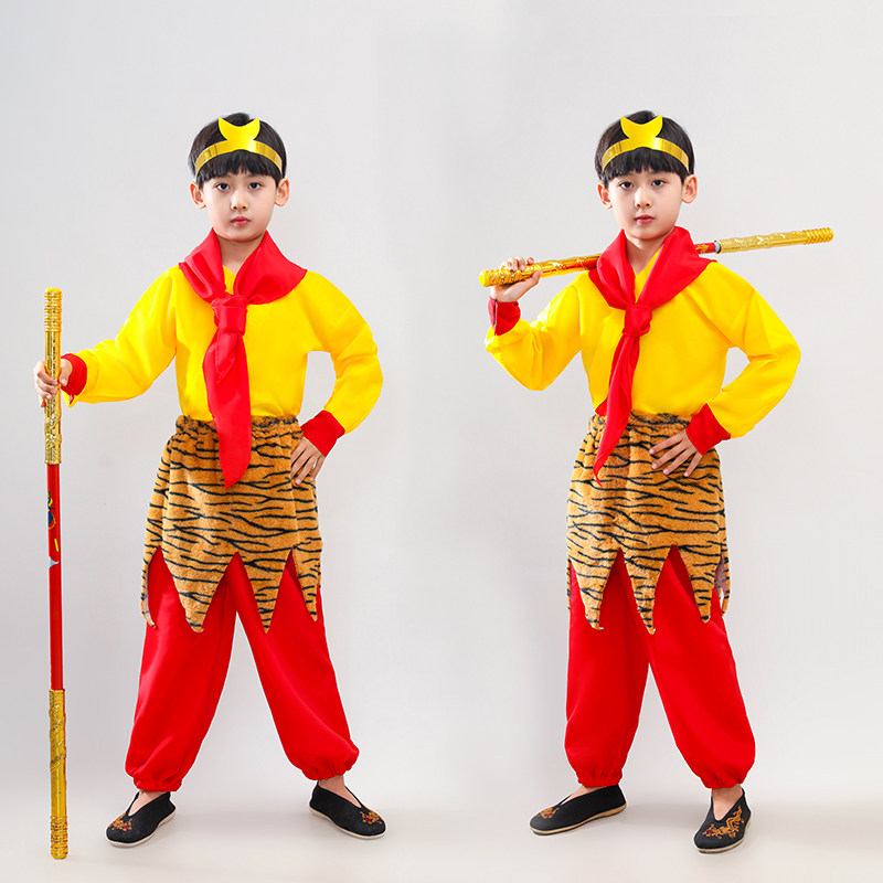 儿童孙悟空演出衣服全套西游齐天大圣美猴王舞台道具六一新款服装