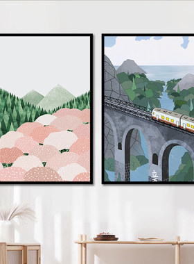 春夏秋冬四季diy数字油画风景
