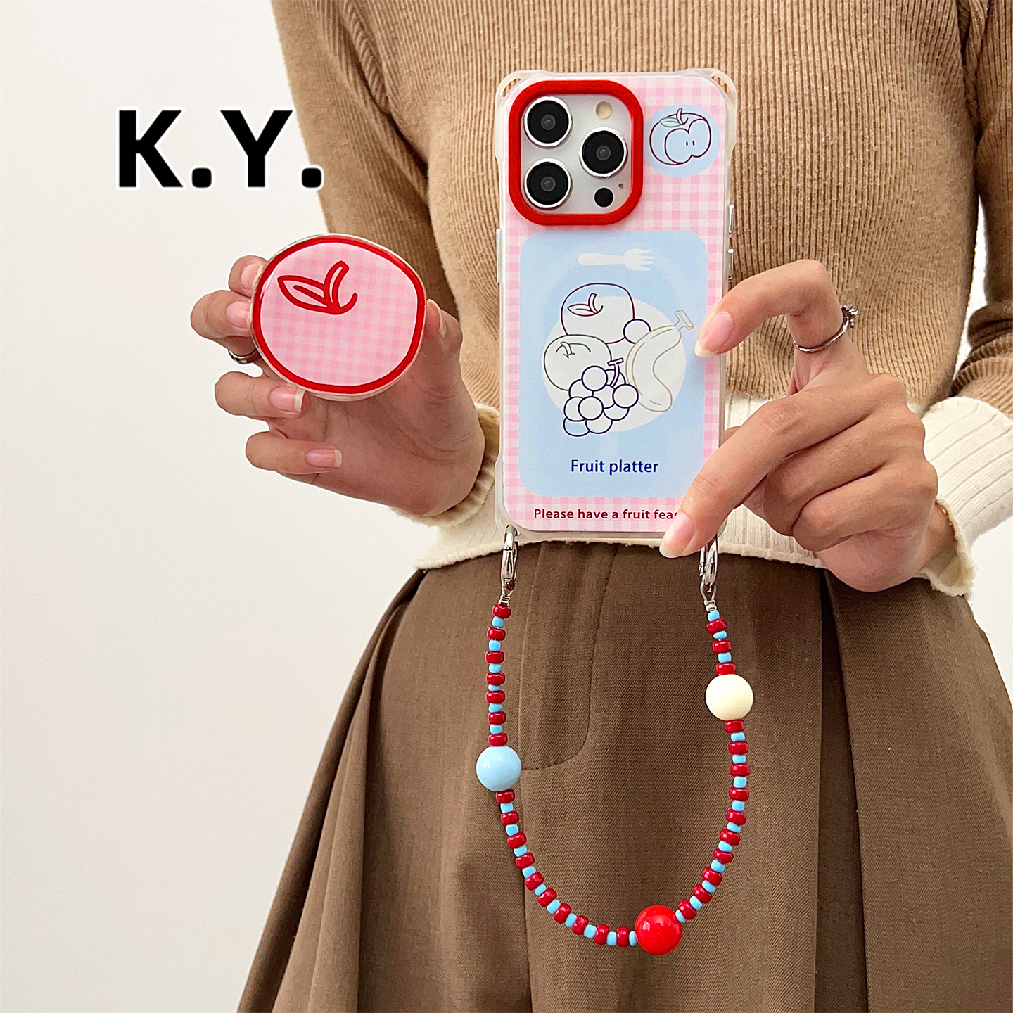 新款苹果16PRO磁吸手机壳适用于华为mate70/60斜挎背带iPhone17PM格纹苹果磁吸支架保护套小米15ULTRA手腕带