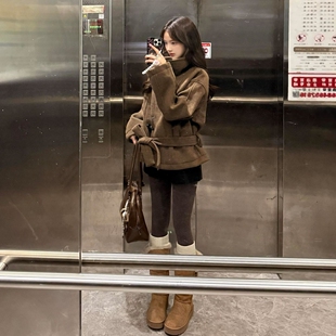 加厚短款大衣韩系入冬高级感2025新款秋冬季独特超好看毛呢外套女