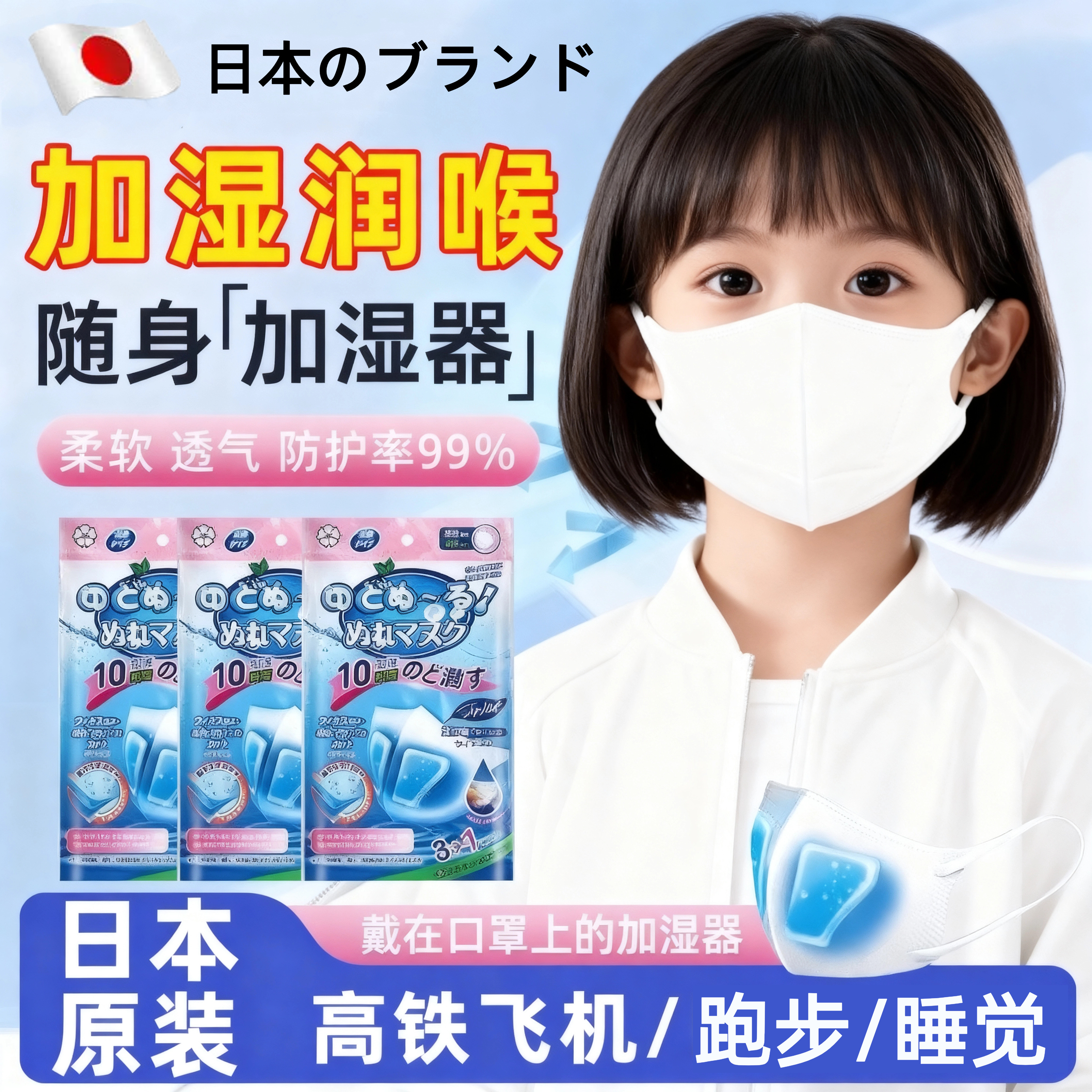 【日本3d加湿口罩】防过敏性鼻炎图片