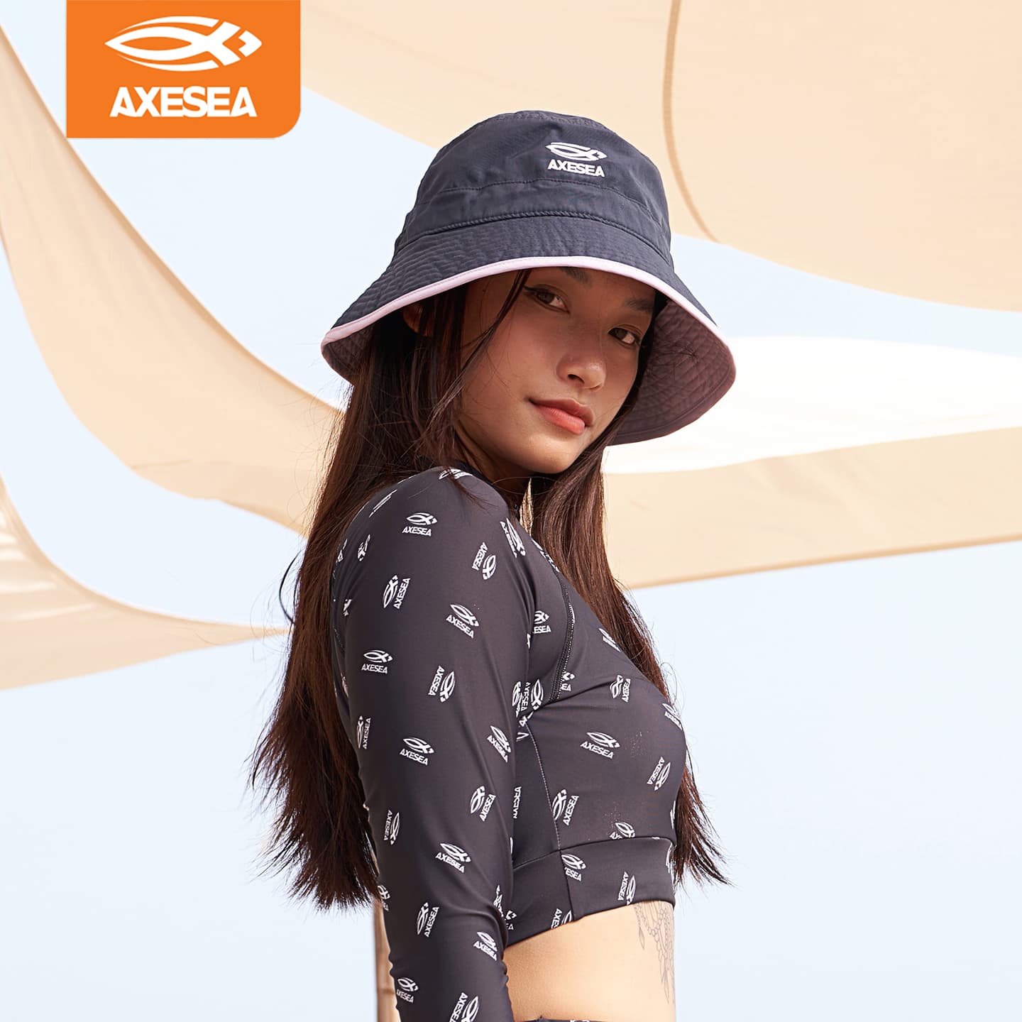AXESEA遮阳渔夫帽冲浪帽男女情侣