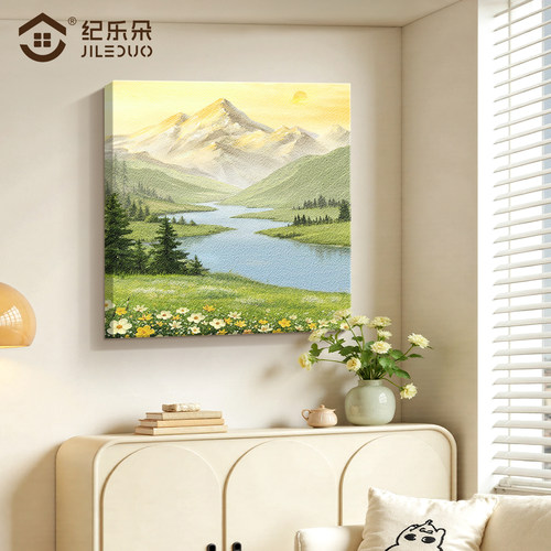 【热卖新款】流水生财玄关挂画