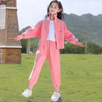 女童运动套装春秋款2025秋新款
