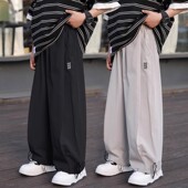 子夏季 中大童休闲防蚊裤 薄款 男童裤 冰丝阔腿裤 儿童长裤 胖孩潮夏装