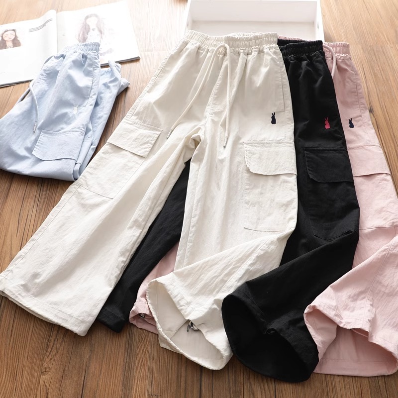 女童夏季新款洋气工装裤薄款