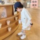童装 男童t恤套装 宝宝洋气时髦Polo领短袖 韩版 休闲白色短裤 两件套