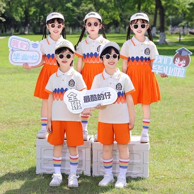 男女童夏季班服短袖幼儿园园服