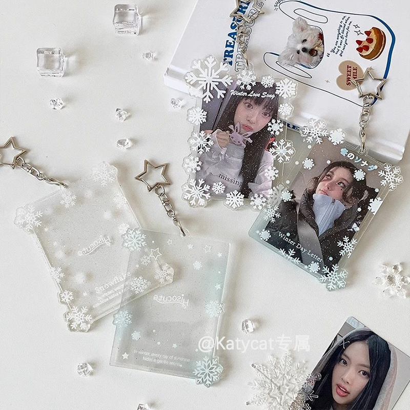 壳壳的爱雪花亚克力透明卡套圣诞节氛围追星小卡校园饭卡背包挂件,文具电教/文化用品/商务用品,卡套/证件套,淘宝优惠券,粉丝福利购,淘宝优惠卷