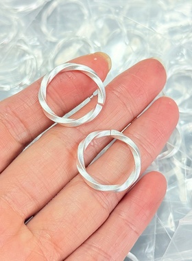 美汝仙 足银莫比乌斯磨砂戒指女简约小众设计港风个性开口指环轻