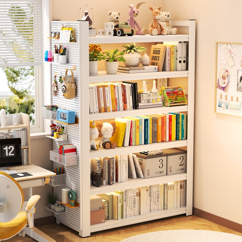 钢制书架绘本展示架多层落地宠物置物架简易一体靠墙客厅书房收纳