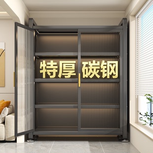 家用钢制阳台杂物柜行李箱收纳储物柜防水防晒一体大容量置物柜子