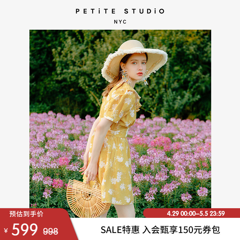 PetiteStudio法式连衣裙复古