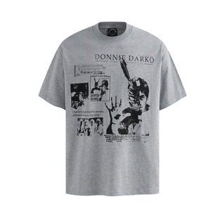 复古潮牌印花短袖 街头摇滚半袖 男款 新款 上衣 T恤2026夏季 美式