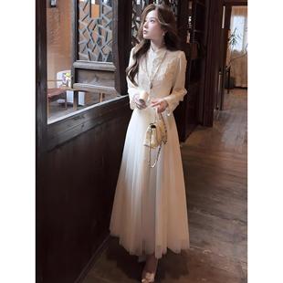 新中式国风套装秋季收腰显瘦高级感改良旗袍连衣裙+开衫两件套女