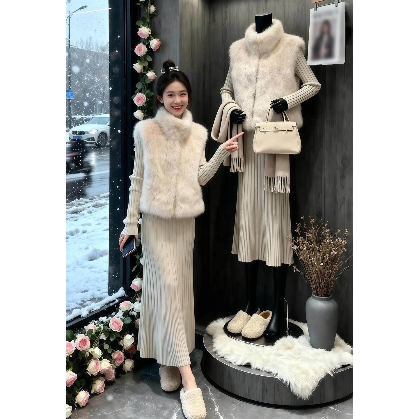 大方得体穿搭一整套时尚套装