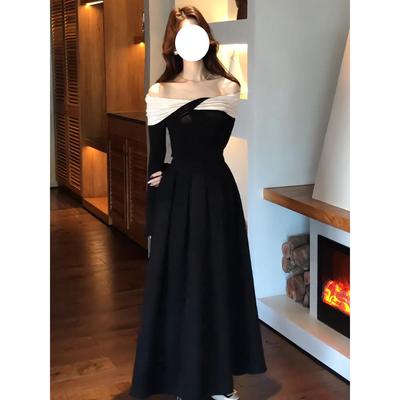 法式赫本风两件套连衣裙女