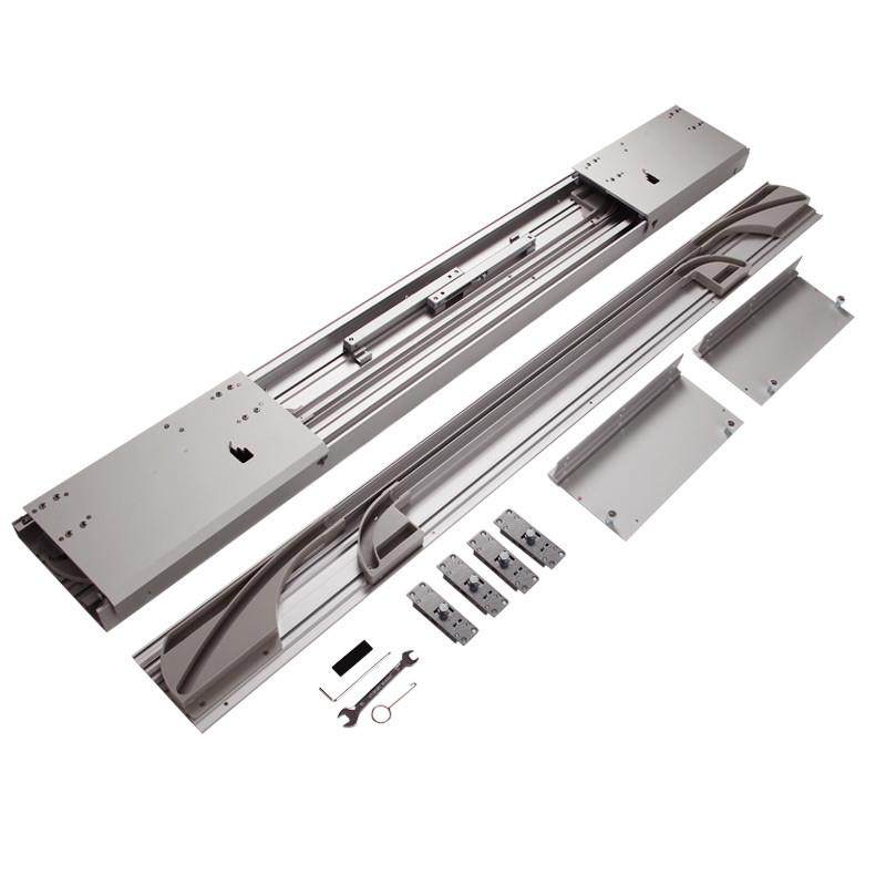衣柜巴士移门轨道平移门五金变轨拉门电动隐形内推滑轨上下轨