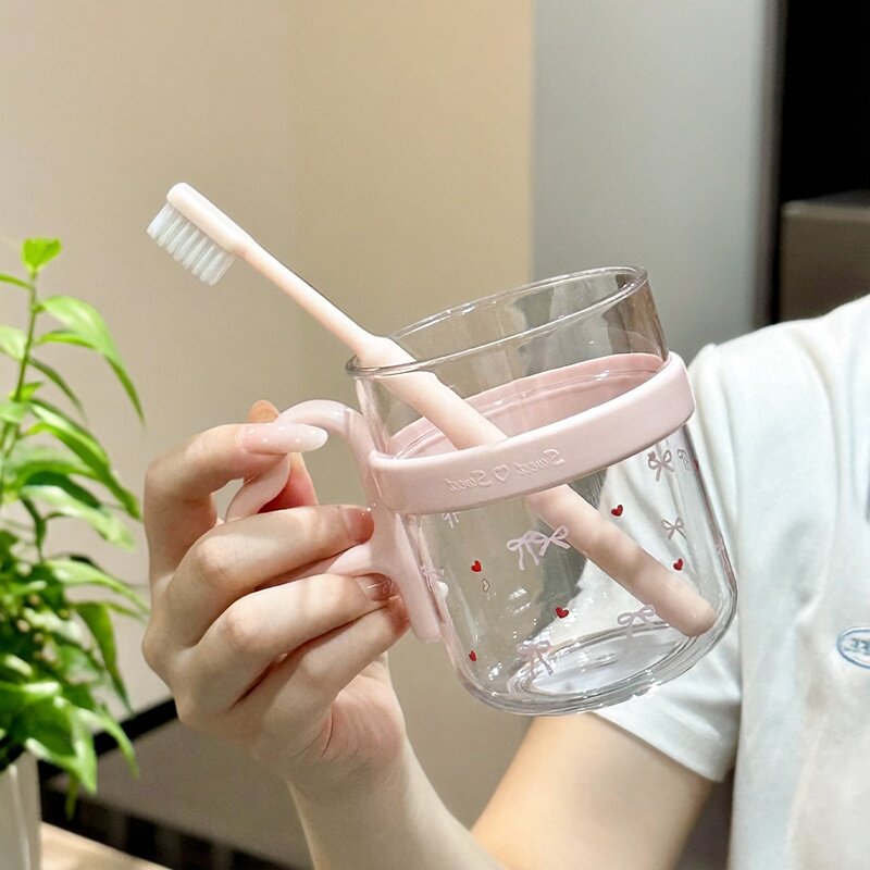 日本漱口杯牙杯塑料洗漱杯高颜值可爱女学生儿童宿舍牙具刷牙杯子