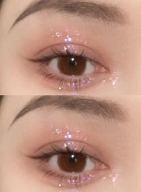 Merssitin变色龙亮晶晶液体眼影盘超闪细闪大亮片卧蚕提亮高光液