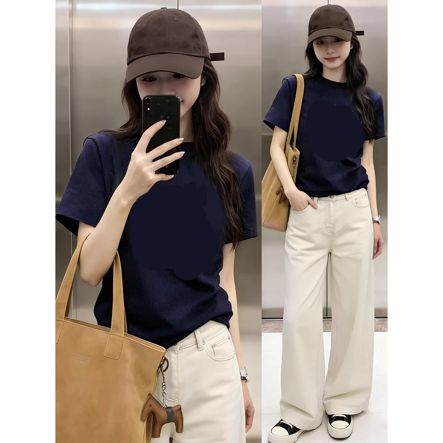 纯棉短袖T恤女夏季亲肤透气图片